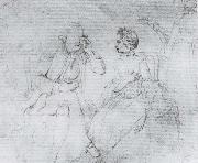 Nathaniel Dance Joshua Reynolds und Angelika Kauffmann oil painting on canvas